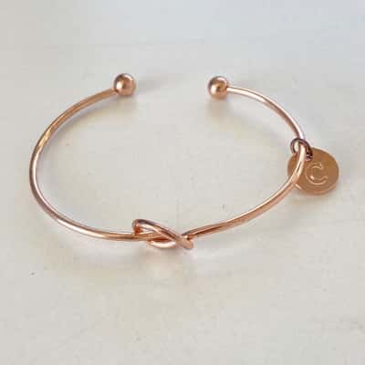 Wedding Tie The Knot Open Cuff Bangles Love Knot Bracelet