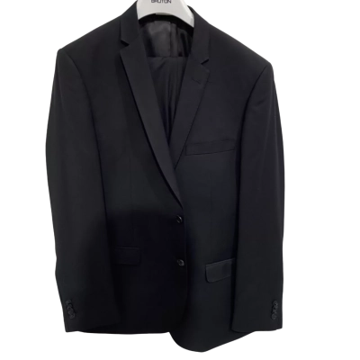 Bruton Mens Size 104R/88N Suit Jacket / Pants Black  