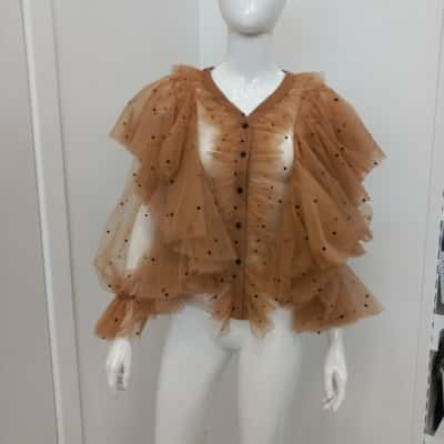 Betty Cow ruffled top size 10