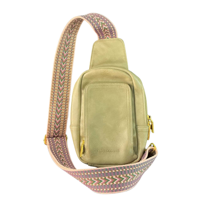 Urban Originals Womens Cross Body Bag Green / Pink  