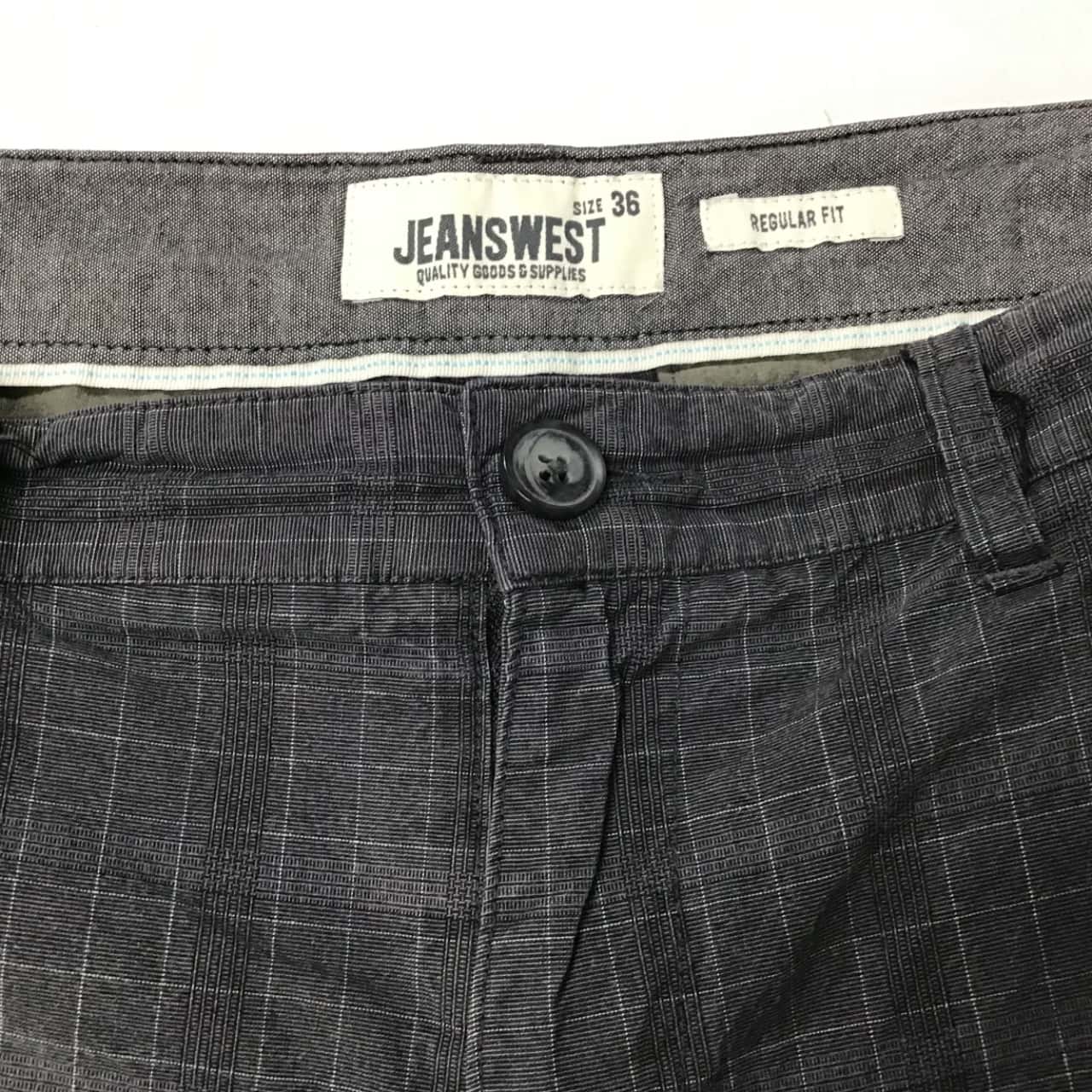 Jeanswest Mens Size 36 Charcoal / Grey Checked Shorts