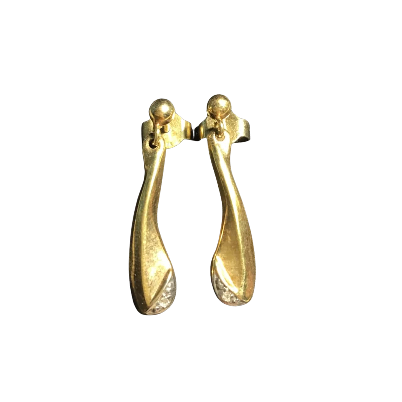 Womens Earrings 9ct Gold with chips(s)