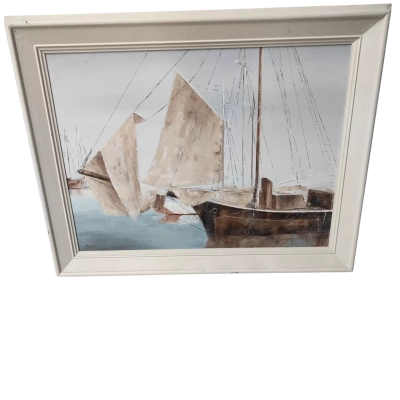 Vintage oil painting landscape 
