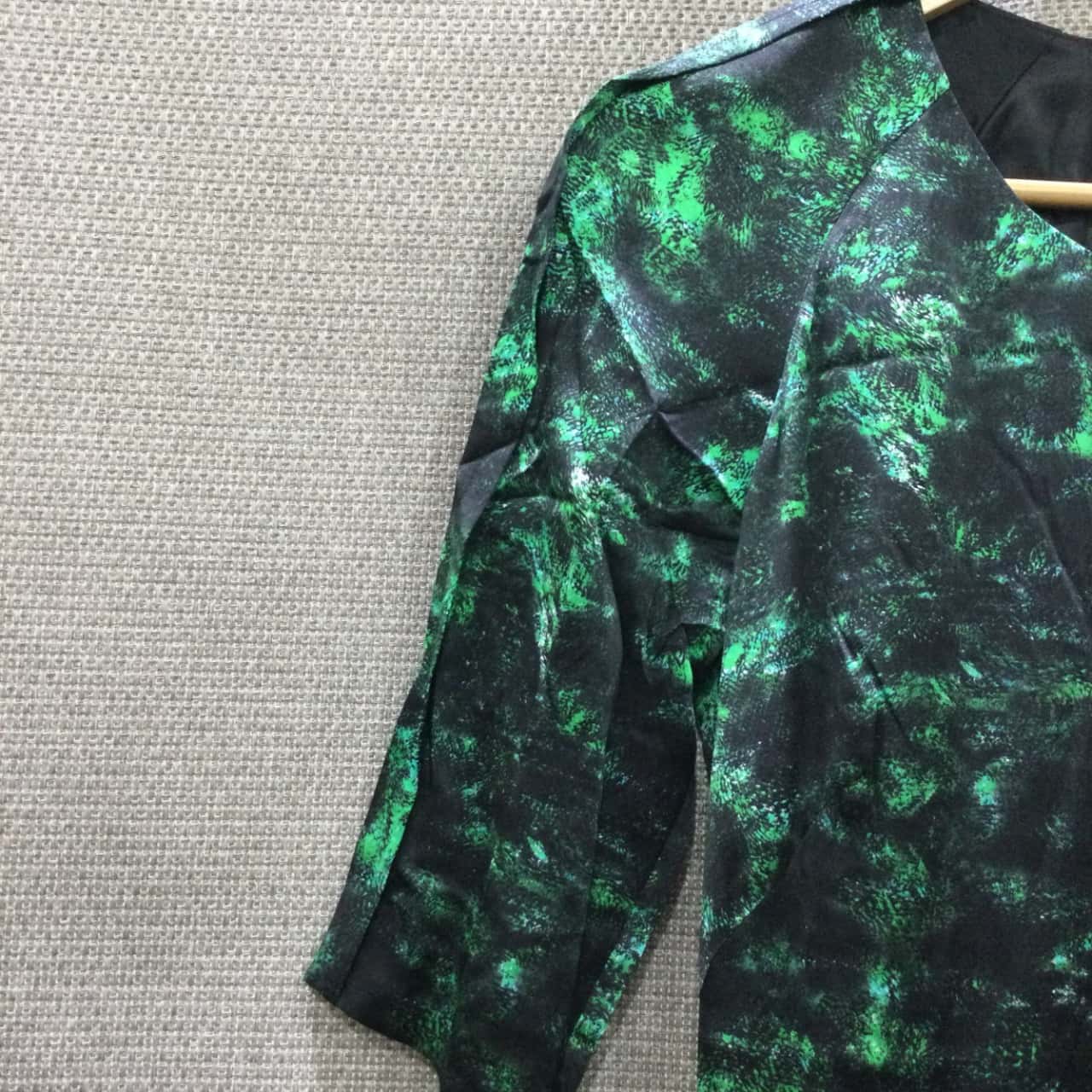 green emerald velvet dress Dynasty | Dark Green Asymmetric-Neck Maxi Dress with Ruched Detailing and Front High-Split main image 0
