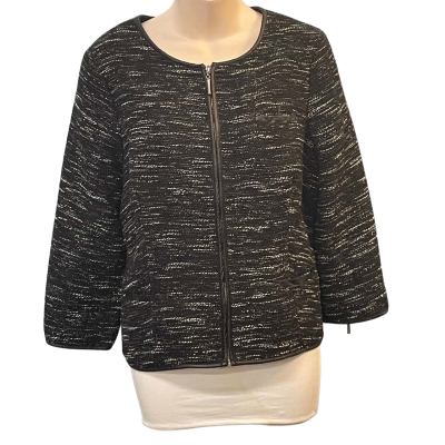 Jeanswest Womens  Size 14 Winter Jacket Black  / Pattern / White 