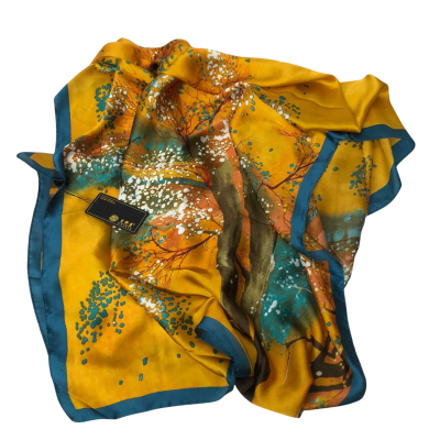 Jinayin Womens  Size One Multicoloured Silk Scarf - NEW