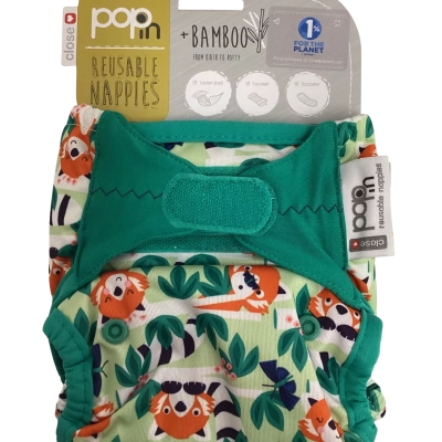 Pop In One Size Reusable Nappies Bamboo 8 Pack Box 