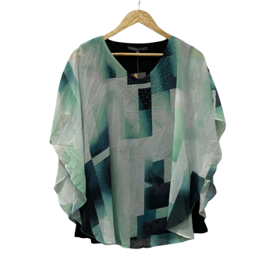 Liz Jordan Womens  Size S Black  / Blue / Green 