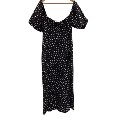 Pilgrim Womens  Size 16 Short Sleeve Dress  Black  / Polka Dot BNWT RRP$179