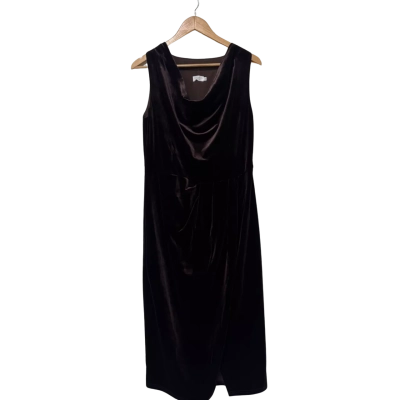 CAZINC THE LABEL Size 10 Brown Velour/Velvet Dress 