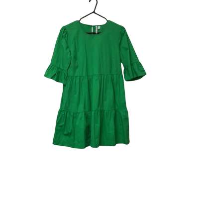 Womens Forever New Size 10 Green Short Sleeve Dress 