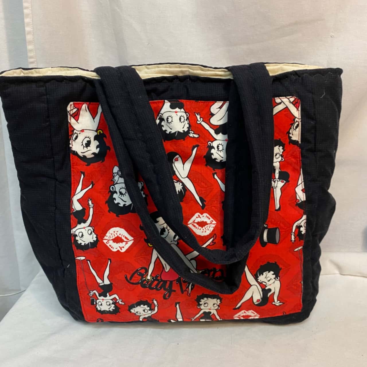 Betty Boop Red Graphic Tote Bag (ONESIZE)