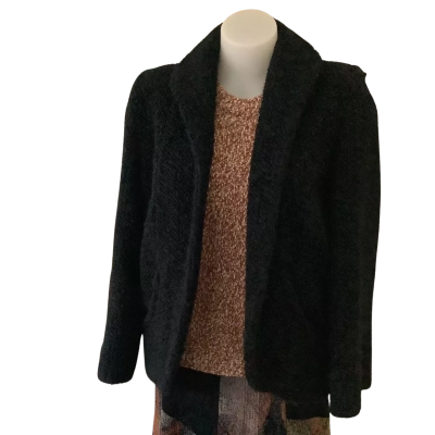 Vintage** Sanro Garment Melbourne.   Black Teddy Jacket.  