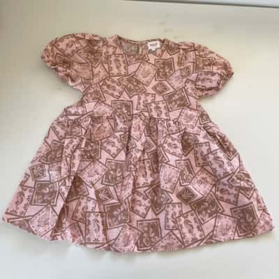 Seed Heritage Kids Pink Pattern Dress Size 4 