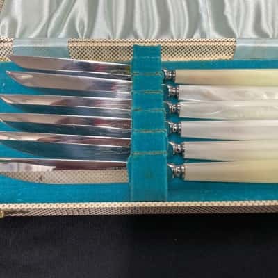Vintage George Butler & Co. Mother of Pearl Handled KnivesIn Original Box