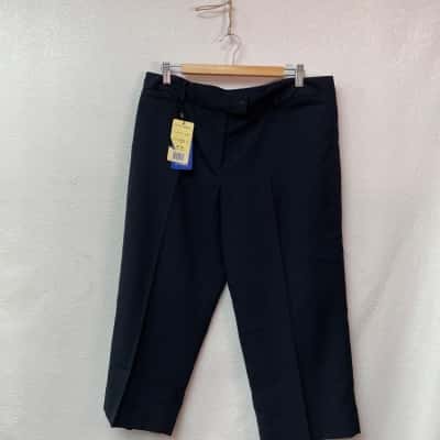 Biz Collection Womens  Size 14 Casual Pants Navy Blue 