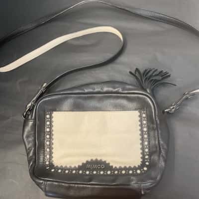 Womens  Mimco Black  / Cream leather handbag