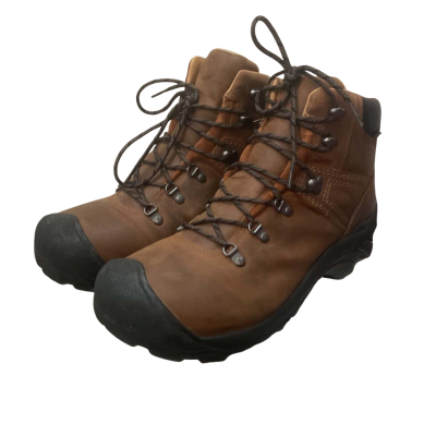  Mens Keen Size 13 Leather Hiking Boots Brown 