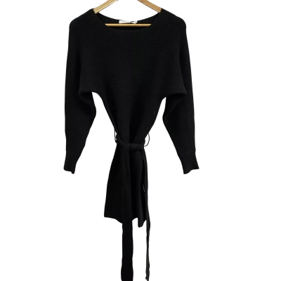 Atmos&Here Womens  Size S Elsa Knit Mini Dress Black 
