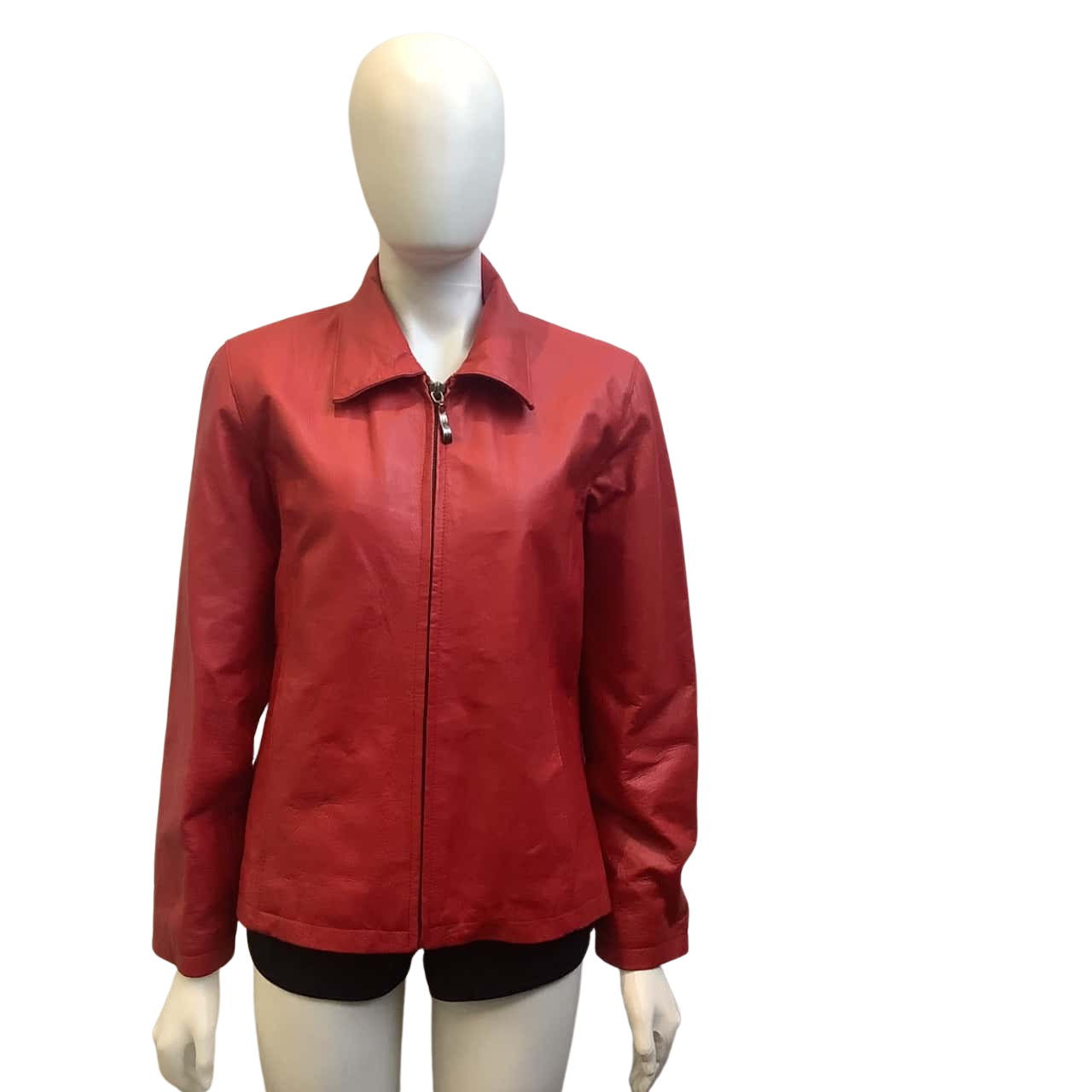 Leather U.S.A Womens Size M 100Genuine Leather Jacket Red (s)