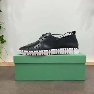 Midas Husto Black Leather Sneakers