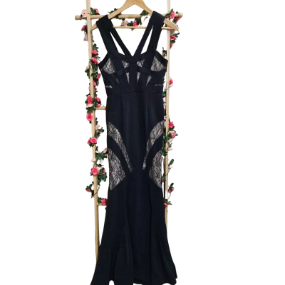 Womens Sheike Black/Beige Cocktail Dress Size 8