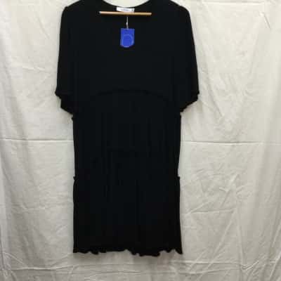 Como Womens Size 8 Black Tiered Dress RRP: $76.95