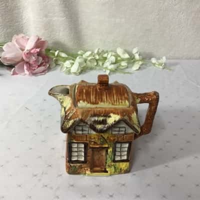 Vintage Price Bros Handpainted Cottage Ware Ceramic Teapot
