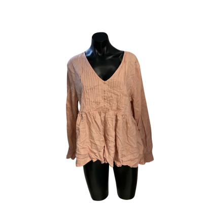 Miracle Womens  Size 12 3/4 Sleeve Top Peach 