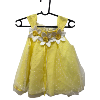 Ollies Place Kids Yellow Party Dress S 18-24 months 