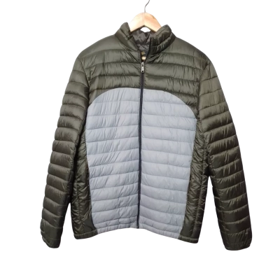 Gold Buffalo Women's  Size L Dark Green and Grey Puffer Jacket 