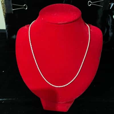  925 Marked Womens Twisted Link Chain Necklace 