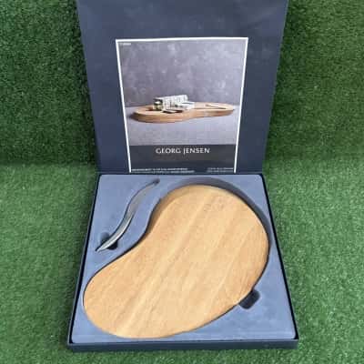 Georg Jensen Forma Serving Board & All-Round Cheese Knife (Boxed)