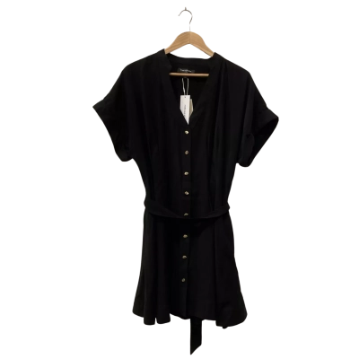 Forever New  Brodie Belted   Size 16 Mini  Dress Black  