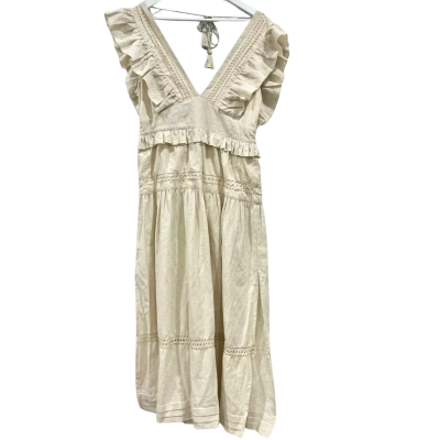 BNWT Spell the Gypsy Lola Frill Maxi Dress Biscuit Size L RRP $269.00