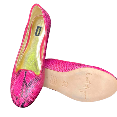 Mimco Womens Size 36 Pink Leather Snakeskin Style Shoes 