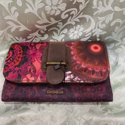 Desigual Womens Pattern / Red Wallet
