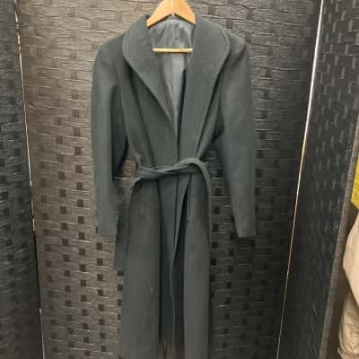  Womens  Size S Trenchcoat Black  