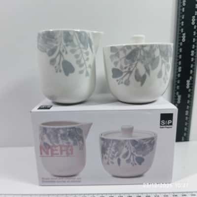 S&P Neri Sugar Bowl and Creamer Set As New PreOwned 