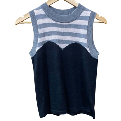 Gorman Stripe Contrast Wool Blend Top Size 8