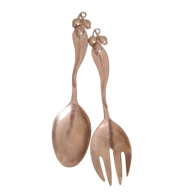 Silver Pewter by Wolfgang - Serving Spoon & Fork