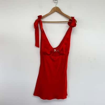 Sweet Pot Red Sleeveless Mini Dress  Size 12 