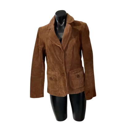 VINTAGE Just Jeans Womens  Size 14 Open Jacket Brown 
