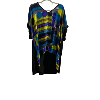 Taking Shape Womens  Size XL Short Sleeve Top Black  / Multicoloured Oversized top 