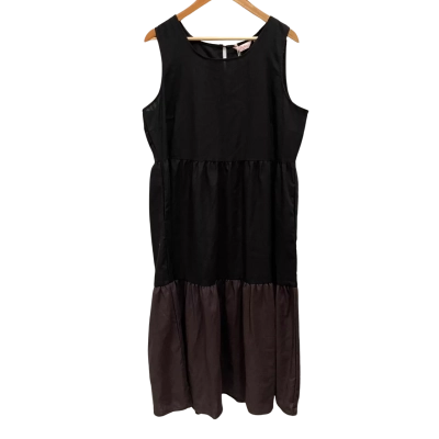 Millers Second Summer Wall Colour Block Linen Mix Maxi Dress Size 16
