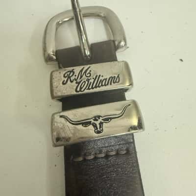 RM Williams Mens  Size 32 Belt and Buckle Brown 