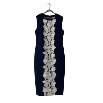 Calvin Klein Womens Dress Size 6 NAVY/ White 