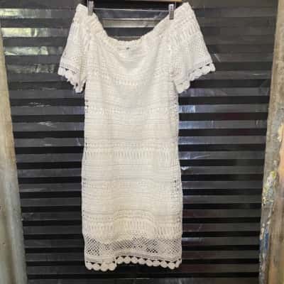 Rockmans ELB Sleeve Lace Dress Size 16 