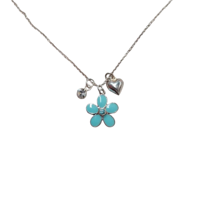 Women's Silver Necklace with Flower Pendant
