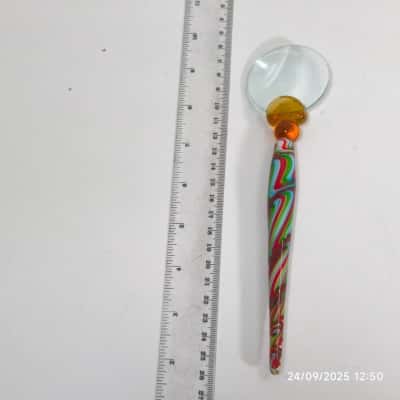 Twos Company Magnifying Glass Blown Glass Handle 